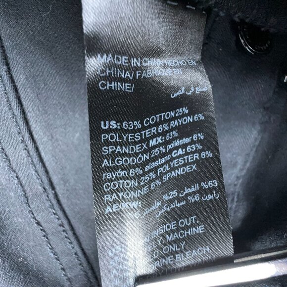 White House Black Market Jeans Women's The Straight Crop Black Size 8 Stretch - Picture 5 of 10